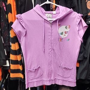 A Fine Mess Lavender Hoodie with Skull and Stars